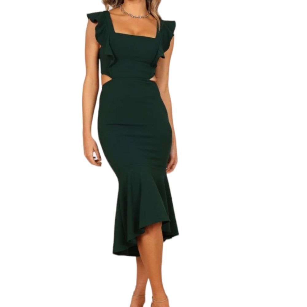 Petal & Pup Emerald Yvonne Hi Lo Midi Dress